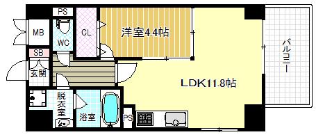 T.Y天六(1LDK/5階)の間取り写真