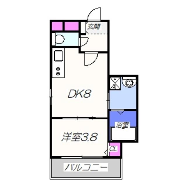 GRANDIR堺(1LDK/3階)の間取り写真