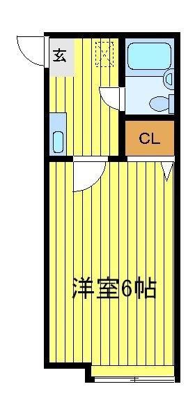 フォーレ馬橋(1K/1階)の間取り写真
