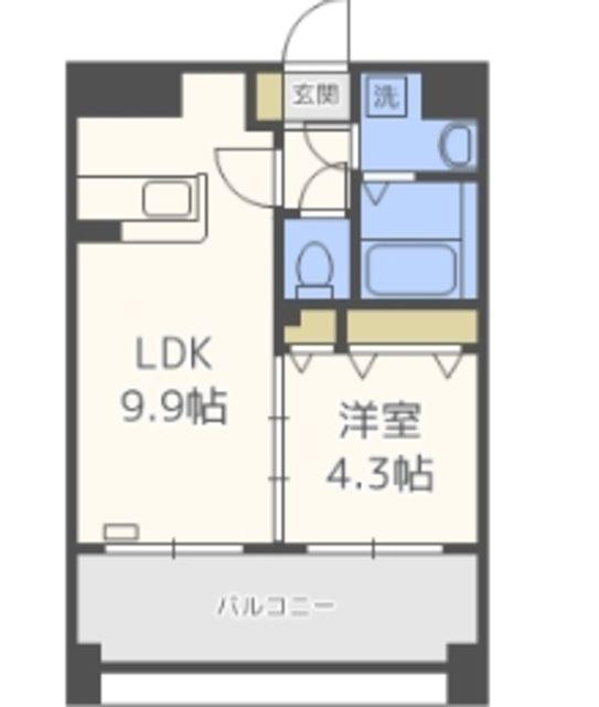 サヴォイグランデス(1LDK/5階)の間取り写真