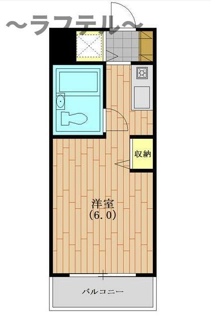 ウィンベルソロ西武球場第1(ワンルーム/3階)の間取り写真