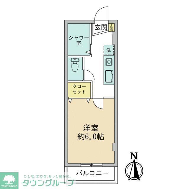 共栄ハイツ(1K/3階)の間取り写真