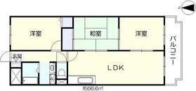 ヴィラスリースター住之江(3LDK/4階)の間取り写真