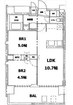 S-RESIDENCE錦糸町パークサイド(1SLDK/10階)の間取り写真