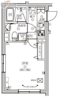 VERXEEDSTAIROMORIKITA(1K/4階)の間取り写真