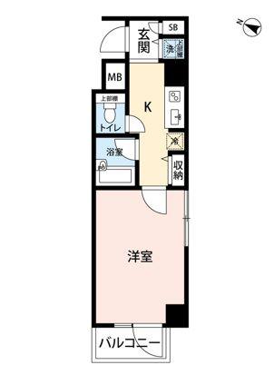 マイナビSTAY渋谷本町(1K/5階)の間取り写真