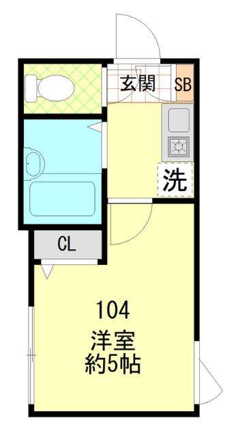 F-SQUARE(1K/1階)の間取り写真