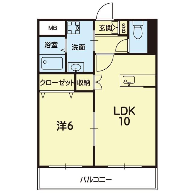 メゾンラフィネ(1LDK/1階)の間取り写真