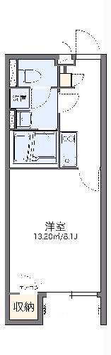 レオネクスト片山(1K/2階)の間取り写真