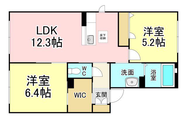 フルハウス(2LDK/1階)の間取り写真