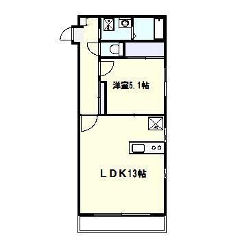HOUSE K(1LDK/1階)の間取り写真