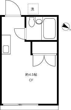 DRホームズ千川(ワンルーム/2階)の間取り写真