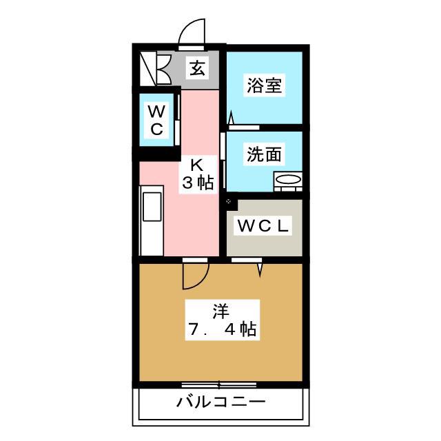 MAISON DE VERDURE(1K/2階)の間取り写真