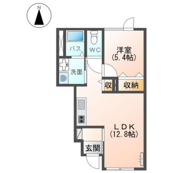 CRYSTAL VILLA(1LDK/1階)の間取り写真