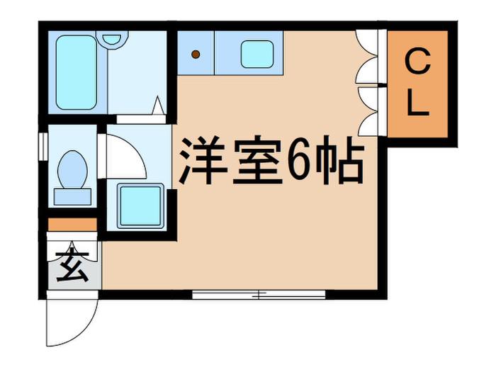 CORTILE(ワンルーム/1階)の間取り写真