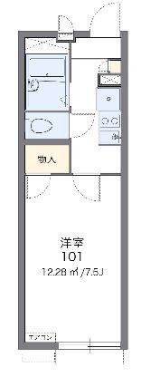 レオパレスマインリーベ(1K/1階)の間取り写真