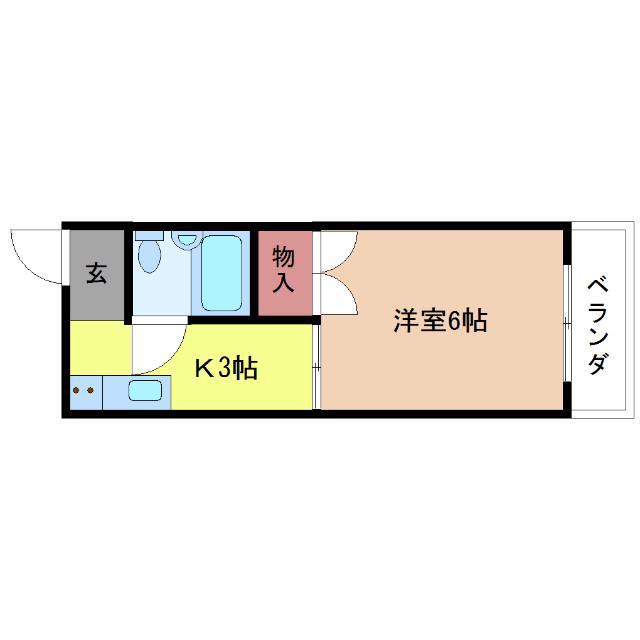 十三セブンハイツ(1K/5階)の間取り写真