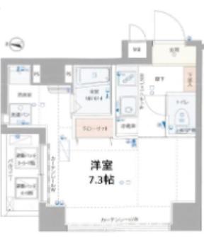 GROWS本所吾妻(1K/4階)の間取り写真
