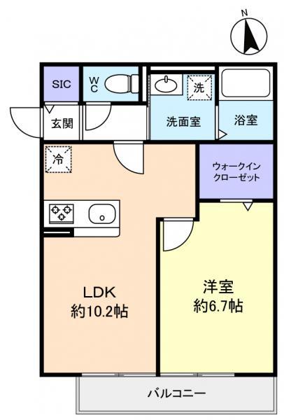 エンブリオ(1LDK/3階)の間取り写真