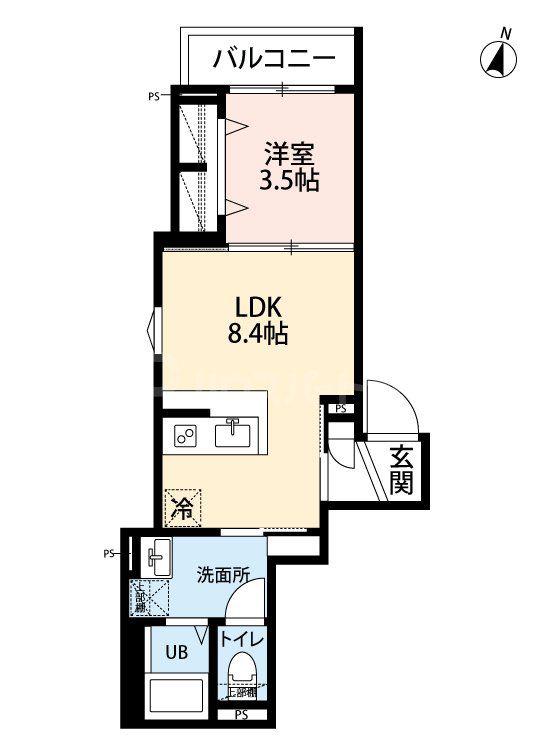 ROBOT HOME 薬園台(1LDK/1階)の間取り写真