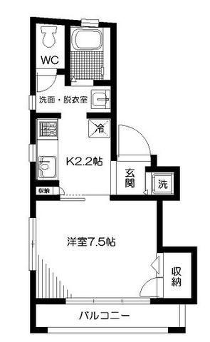 リヒャルト市谷薬王寺(1K/3階)の間取り写真