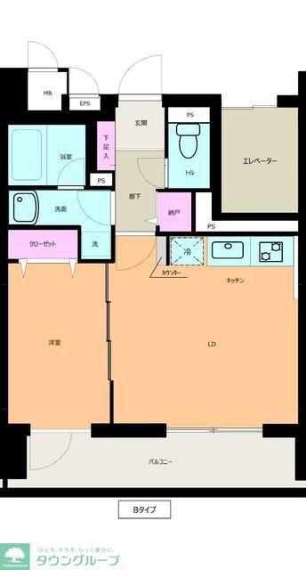 108二十人町(1LDK/3階)の間取り写真