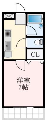 CASA DE TSUZUYAMADAI(1K/3階)の間取り写真