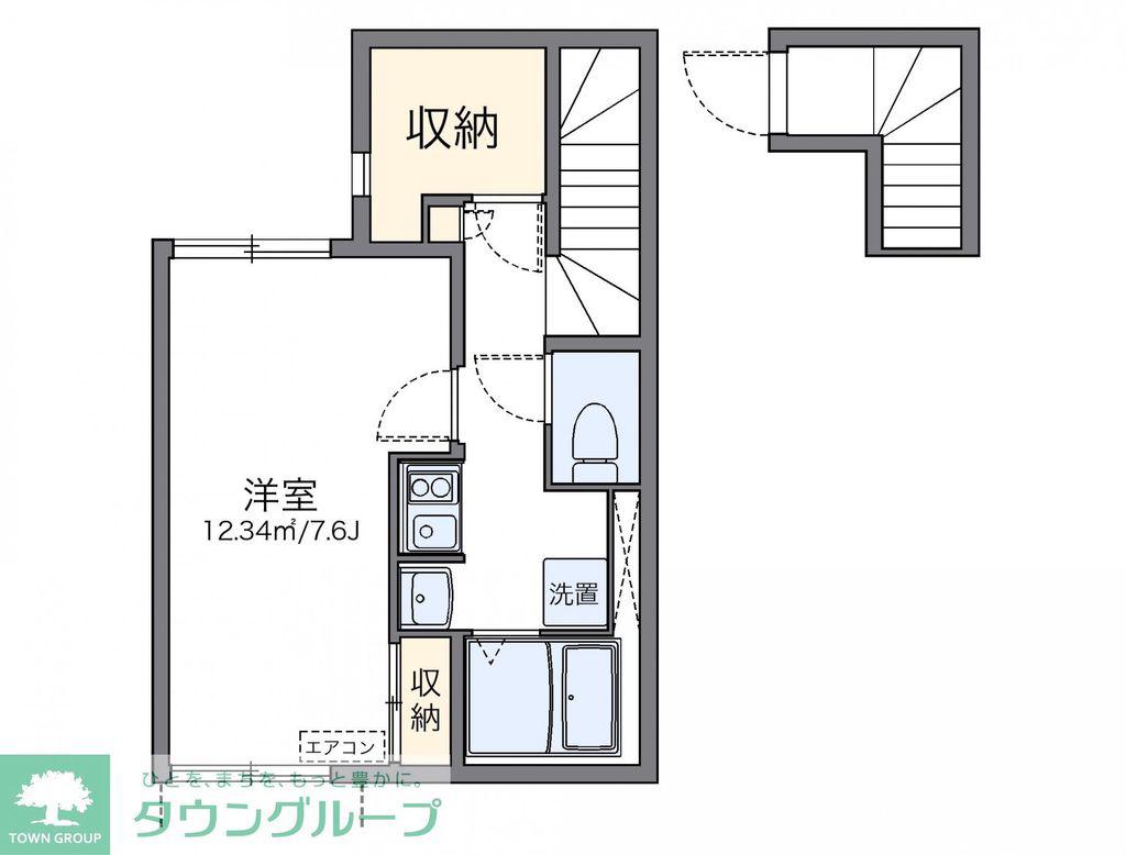 レオネクストまどか(1K/2階)の間取り写真