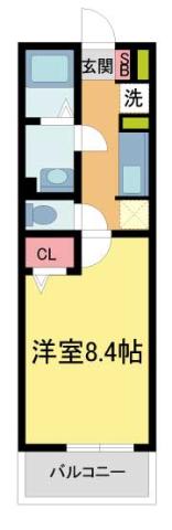 CLAIRTAKARAZUKA(1K/3階)の間取り写真