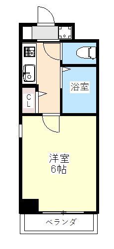 リーガル京都河原町II(1K/8階)の間取り写真