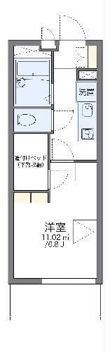 レオパレスメトロ六番町(1K/3階)の間取り写真