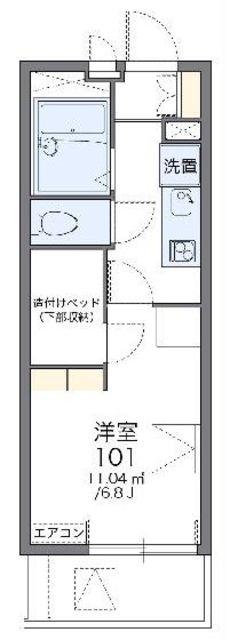 レオパレスカムラーク(1K/1階)の間取り写真