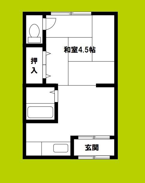 コーポ・有楽4(ワンルーム/2階)の間取り写真