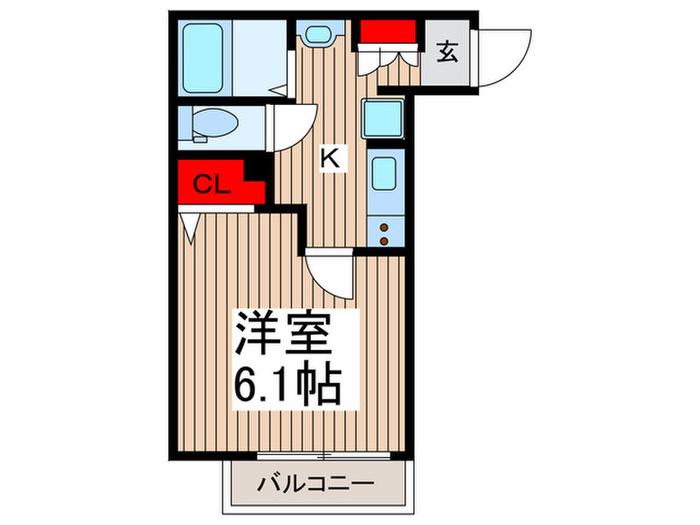 シャルル八潮(1K/3階)の間取り写真
