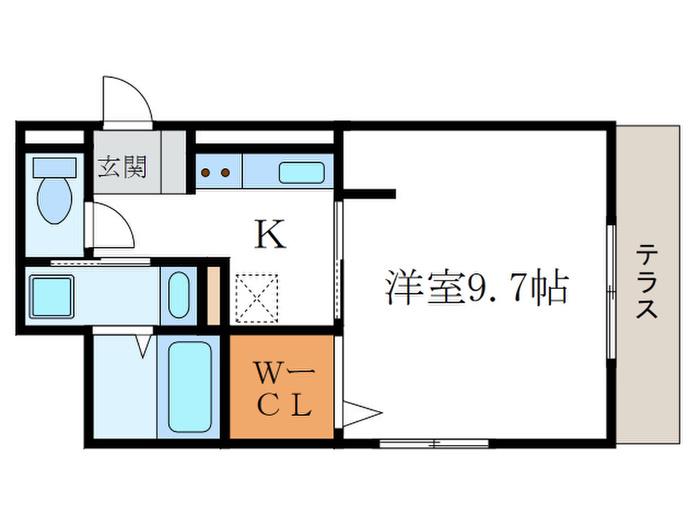 SUNNY COMFORT(1K/1階)の間取り写真