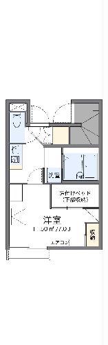 レオパレスシャルムコート(1K/1階)の間取り写真