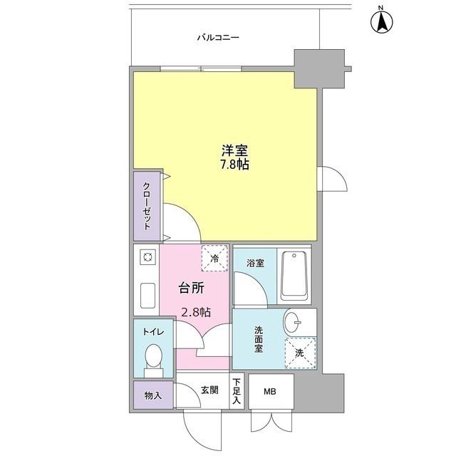 セレーノ品川 310(1K/3階)の間取り写真