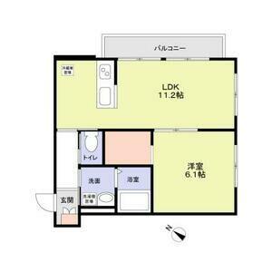 FOREST GARDEN(1LDK/1階)の間取り写真