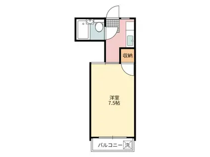 バンブーハウス(1K/3階)の間取り写真