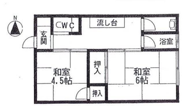 森川文化(2K/2階)の間取り写真