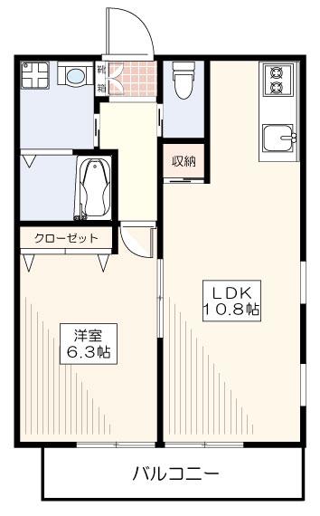 メゾン・パティオ(1LDK/1階)の間取り写真