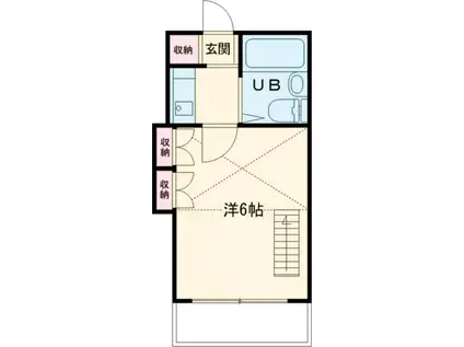 ペアパレス東田(1K/2階)の間取り写真