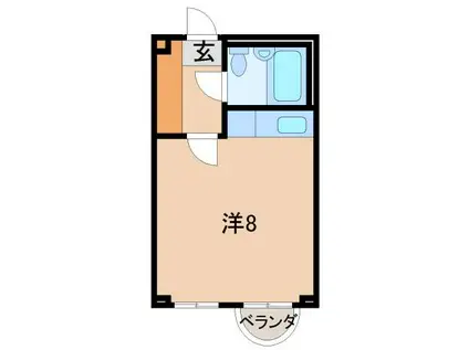 プチマンション津秦(ワンルーム/3階)の間取り写真