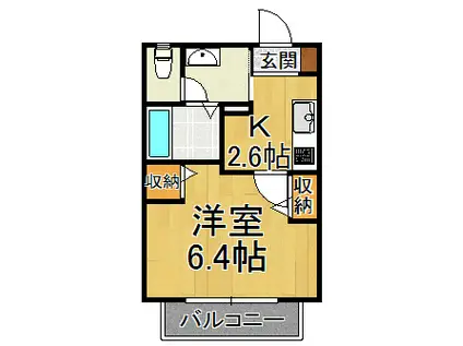 松本ハイツ(1K/1階)の間取り写真