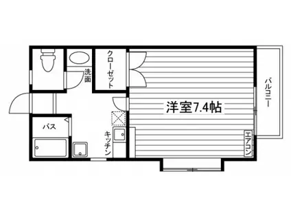 ハーブハウス(1K/1階)の間取り写真