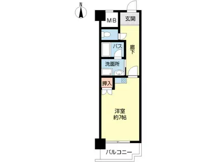 NASU1ビル(ワンルーム/5階)の間取り写真
