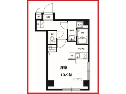 リブリ・ソラシタ (ワンルーム/2階)の間取り写真