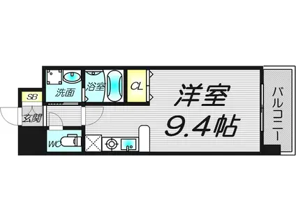 ランドマークシティ北梅田(1K/11階)の間取り写真