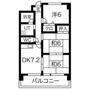 シャトー三宅(3DK/3階)の間取り写真