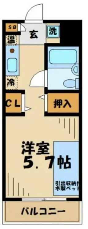 多摩学生マンション 4階階 間取り